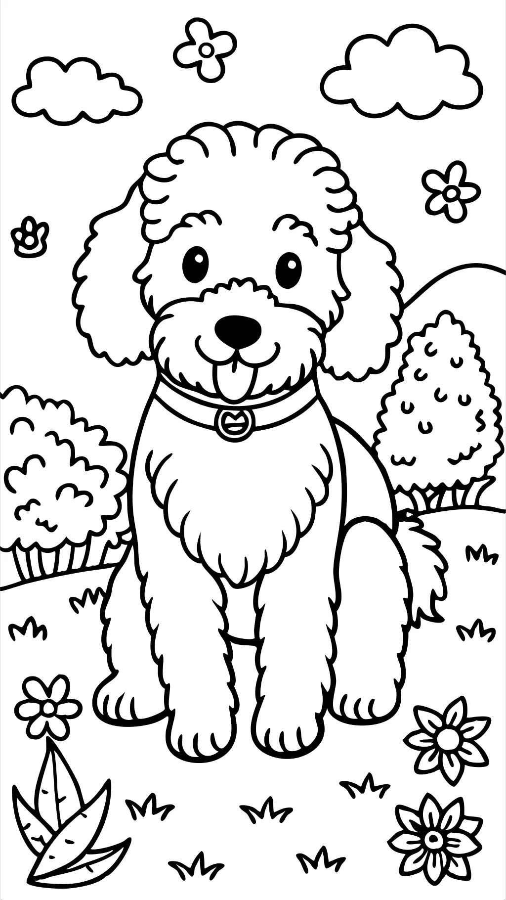 páginas para colorear de labradoodle